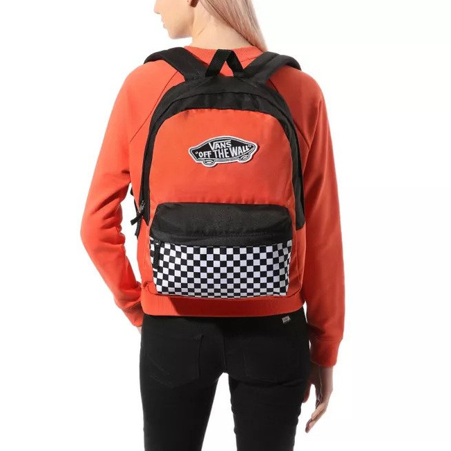 Plecak szkolny Vans Realm - paprika/checkerboard