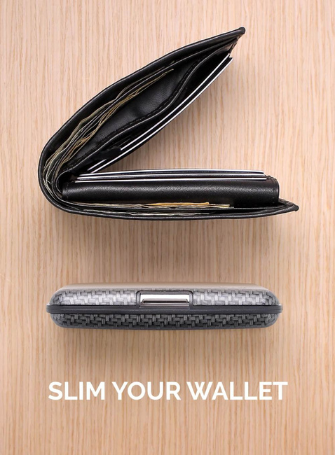 Portfel aluminiowy Ogon Design Stockholm Card Case Premium V3 - carbon