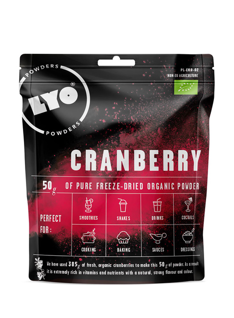 Eko żurawina w proszku LyoFood Cranberry Organic Powder 50 g