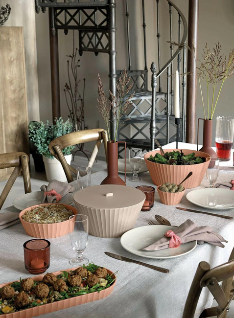 Miska okrągła duża Blim+ Hera L - pinka sand