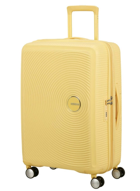 Walizka średnia American Tourister Soundbox EXP - pastel yellow