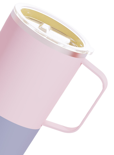 Kubek termiczny ceramiczny Asobu Tower - pastel pink