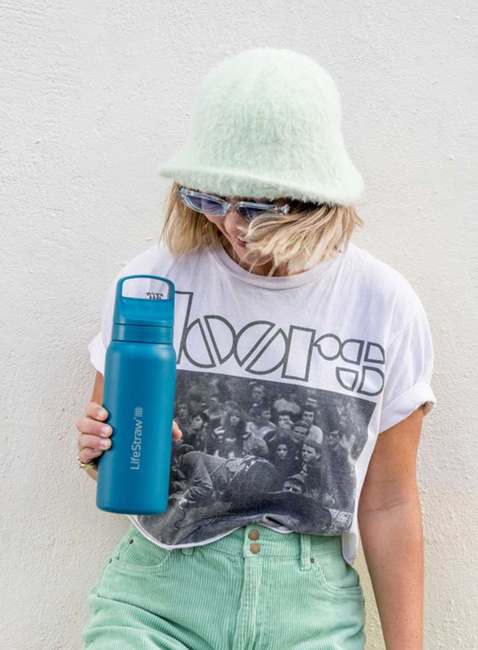 Butelka termiczna z filtrem LifeStraw Go Steel 0,7 l - Kyoto orange