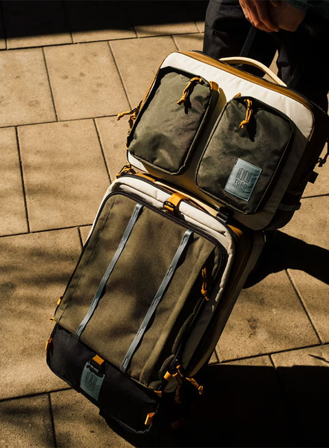Torba / plecak na kółkach Topo Designs Global Travel Bag Roller - stone blue / forest