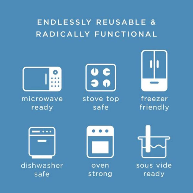 Silikonowa torebka na żywność Stasher Snack Bag 0,355 l - rainbow orange