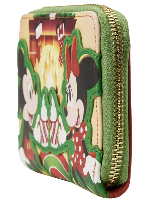 Portfel dziecięcy Loungefly x Disney Zip Around Wallet - Mickey Minnie hot cocoa fireplace