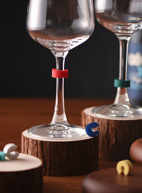 Znaczniki do kieliszków Cheer Moda Corals Glass Markers - multicolour