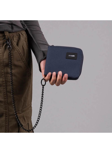 Portfel antykradzieżowy Pacsafe RFIDsafe Zip Around Wallet - coastal blue