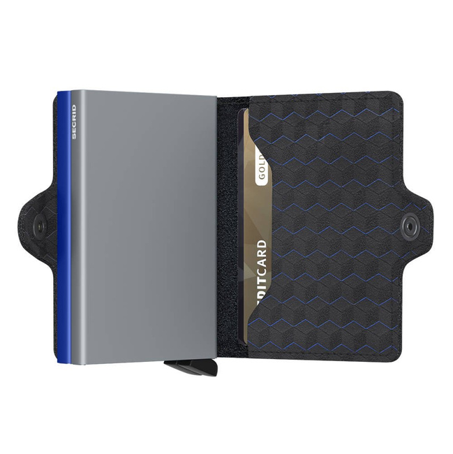 Portfel kieszonkowy RFID Twinwallet Secrid Optical - titanium / blue