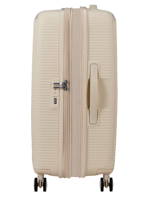 Walizka średnia American Tourister Soundbox EXP - coconut sand
