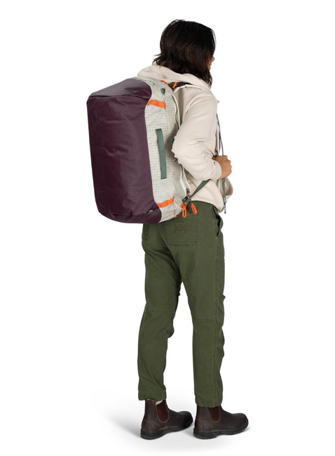 Torba plecak Osprey Transporter Duffel 40 - mystery white / moody burgundy