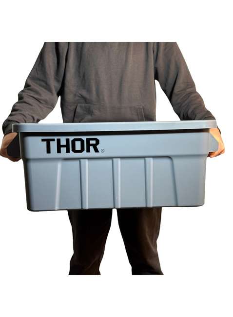 Kontener z pokrywą do przechowywania THOR Tote Box 53 L - grey