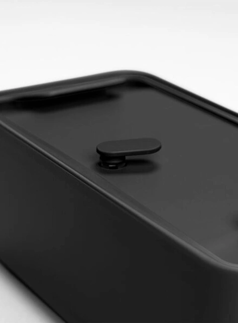 Lunchbox / śniadaniówka ze sztućcami Blim+ Bauletto M - carbon black