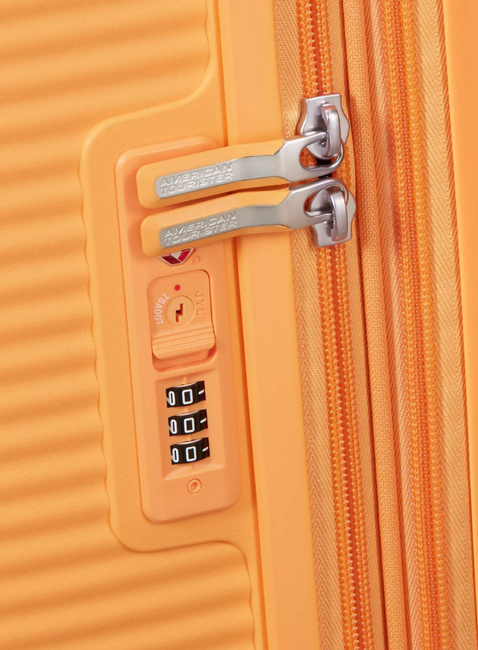 Walizka mała American Tourister Soundbox EXP - papaya pop