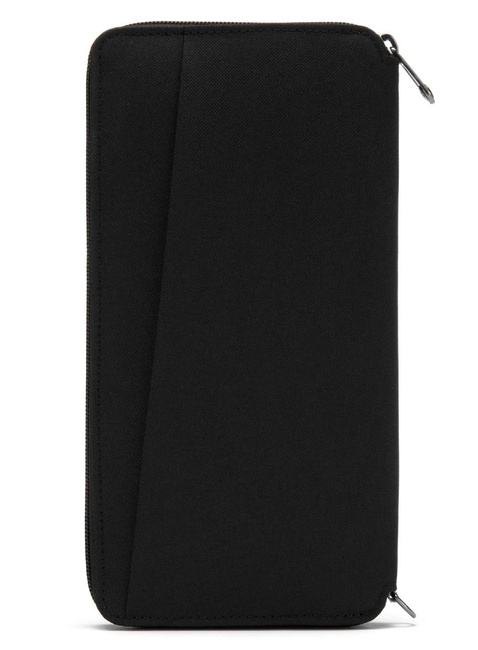 Portfel antykradzieżowy Pacsafe RFIDsafe Travel Wallet - jet black