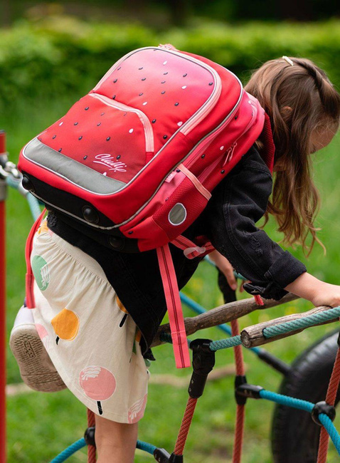Plecak szkolny dziewczęcy Topgal BAZI klasy 1-3 - arbuz