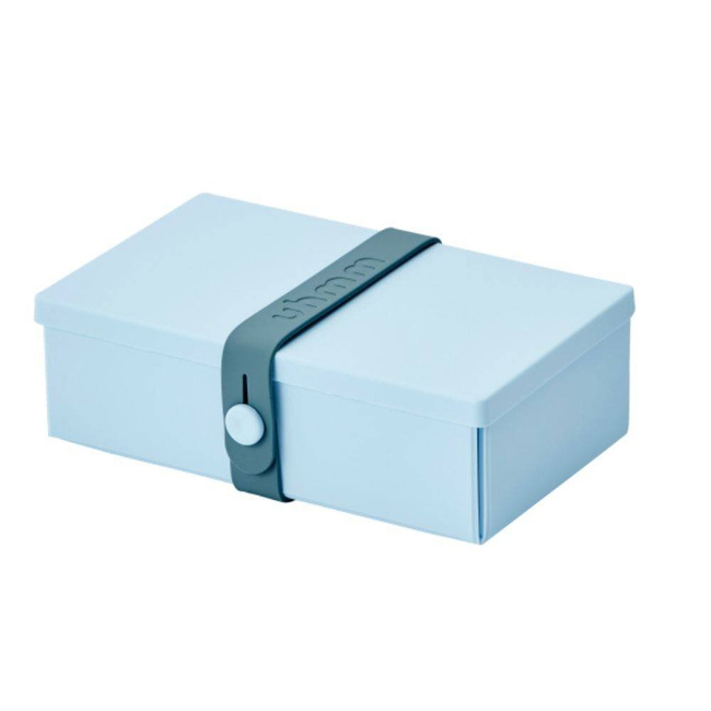 No.01 składany lunchbox z opaską Uhmm - light blue / petrol