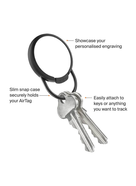 Brelok do kluczy / etui ochronne Orbitkey Slim Case for AirTag - granite