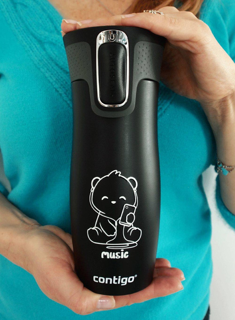 Kubek termiczny Contigo West Loop - music teddy / black