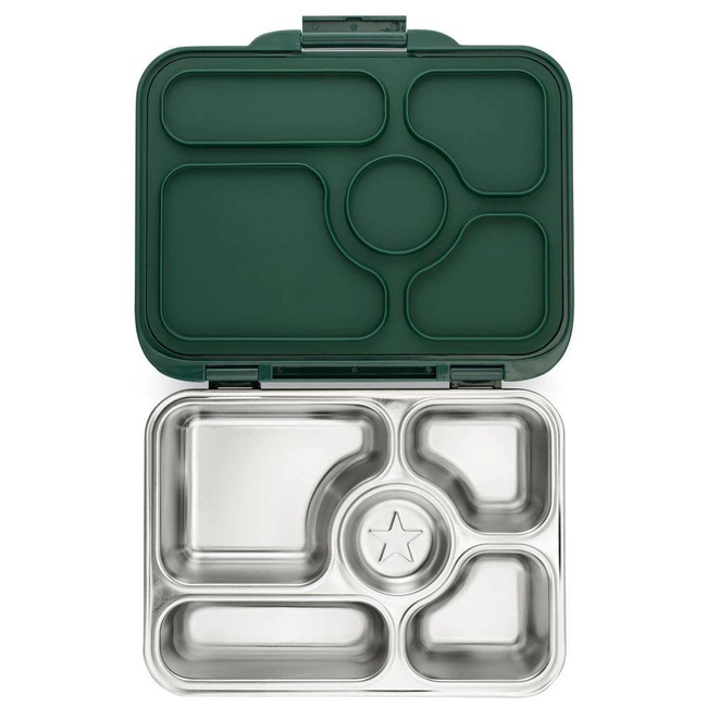 Lunchbox podróżny Yumbox Presto ze stalową tacą - kale green