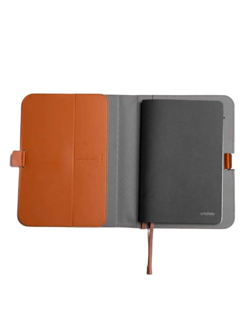 Etui podkładka z notatnikiem Orbitkey Compendium A5 Leather Free - terracotta