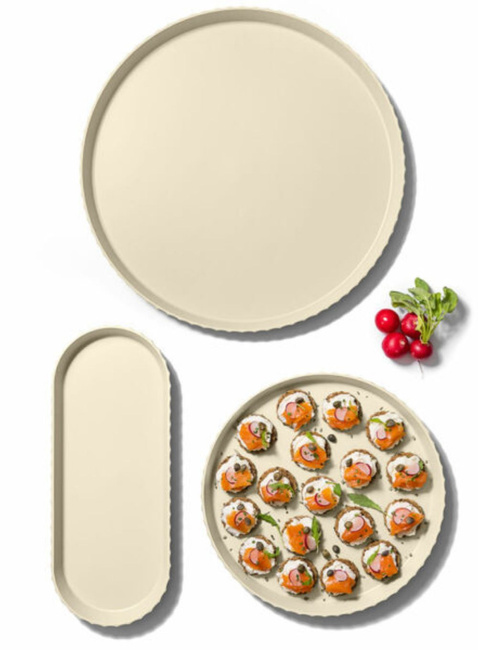 Taca owalna do serwowania Blim+ Minerava M - brown sugar