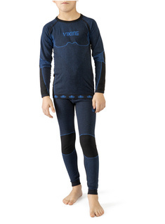 Bielizna dziecięca termoaktywna Viking Riko Set - granatowy
