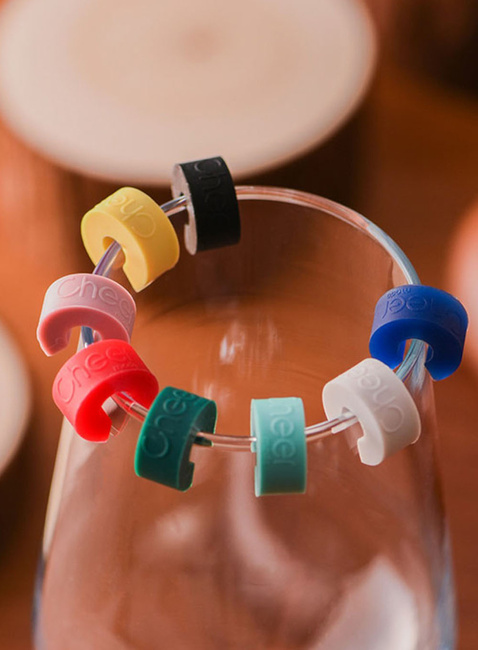 Znaczniki do kieliszków Cheer Moda Corals Glass Markers - multicolour