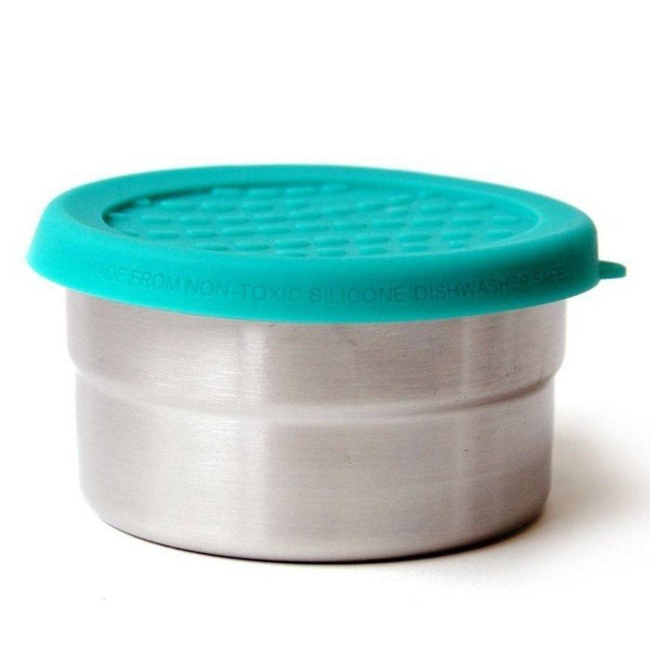 Okrągły pojemnik na przekąski Seal Cup Solo™ 207 ml ECOlunchbox - turquise