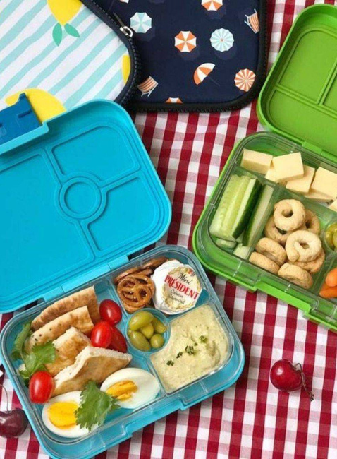 Lunchbox dziecięcy Yumbox Panino 750 ml - tropical aqua / panther tray