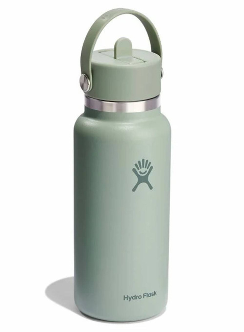 Butelka termiczna ze słomką Hydro Flask Wide Mouth Straw Cap 946 ml - tonal agave