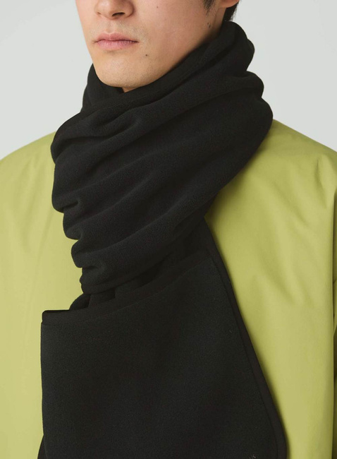 Szalik Snow Peak Water-Repellent Fleece Stole - black