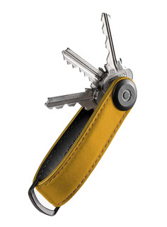 Skórzane etui organizer na klucze Orbitkey Leather - mustard