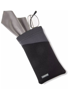 Etui na okulary ze ściereczką Carson Eyeglass Pouch - charcoal