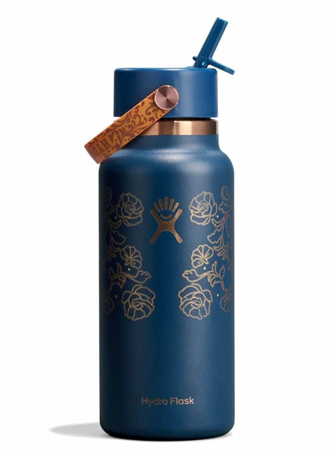 Butelka termiczna ze słomką Hydro Flask Wide Mouth Straw Cap 946 ml - western dark blue