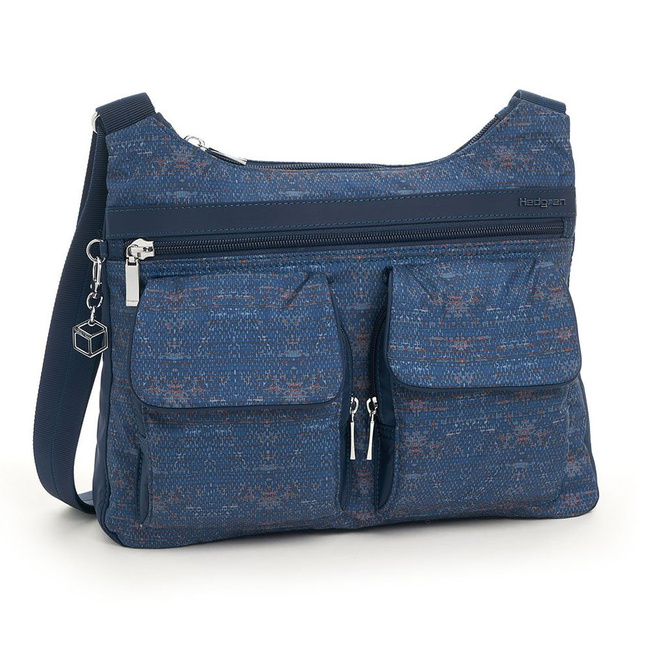 Torba na ramię Hedgren Prarie RFID - dark blue woven print