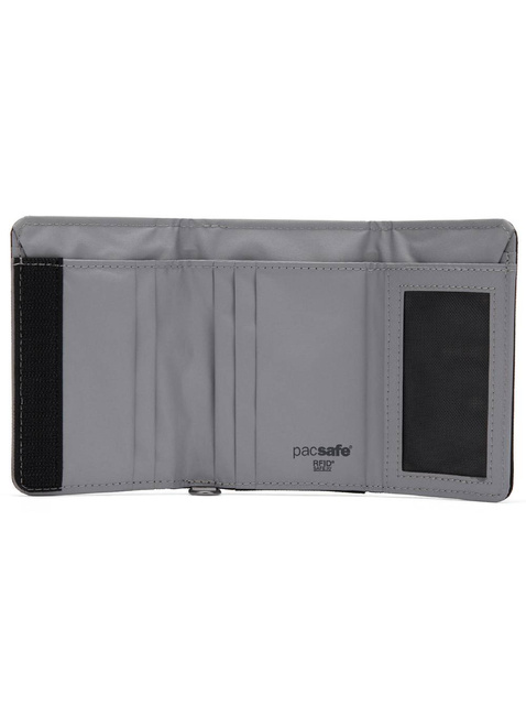 Portfel antykradzieżowy Pacsafe RFIDsafe Trifold Wallet - jet black