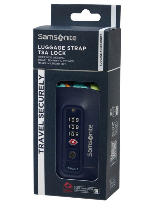 Pas do bagażu Samsonite Ta Revolution Luggage Strap TSA Lock - colorwave