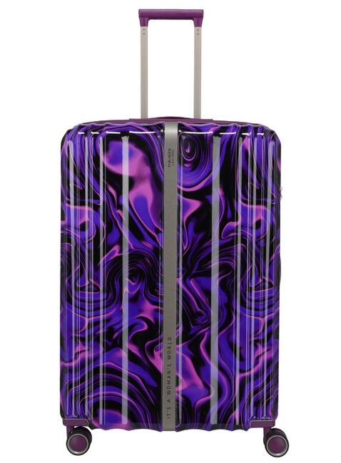 Walizka duża Travelite Lascana - purple swirl
