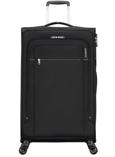 Poszerzana walizka duża American Tourister Crosstrack - black/grey