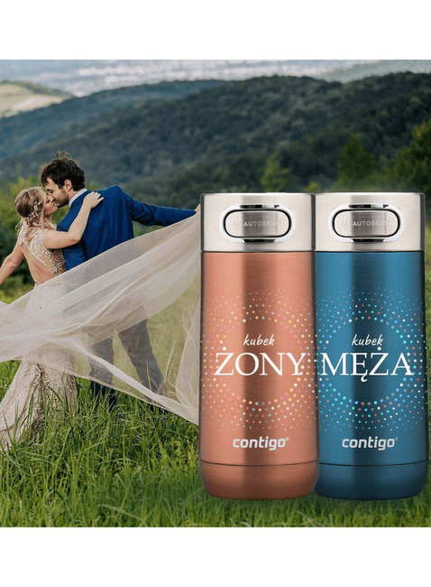 Kubek termiczny Contigo Luxe 360 ml Kubek Męża - cornflower