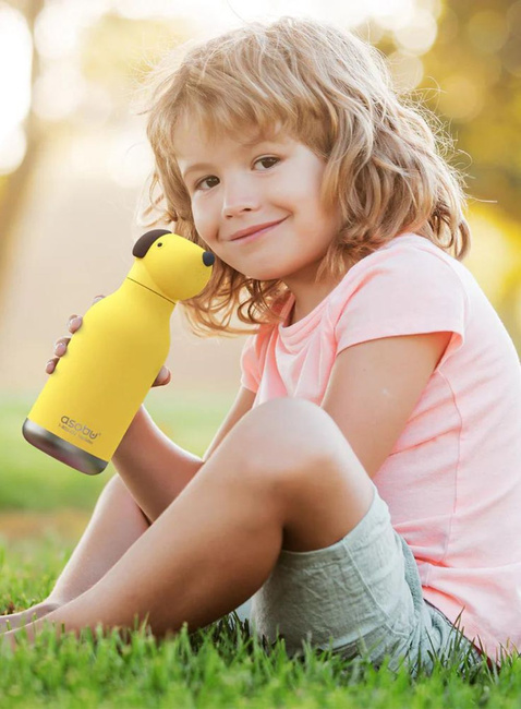 Butelka termiczna dziecięca Asobu Bestie Bottle 0,46 l - dog