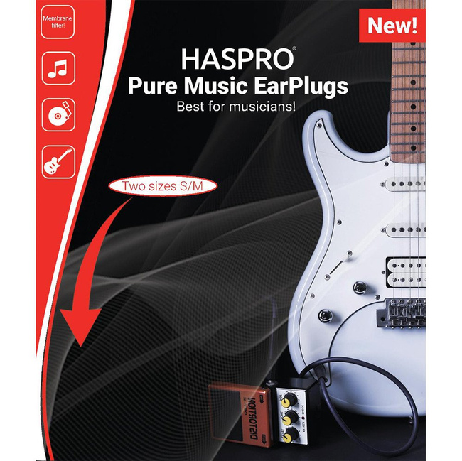 Stopery zatyczki do uszu dla muzyków Haspro Pure Music EarPlugs