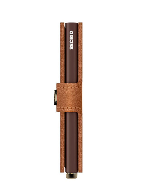 Portfel RFID Secrid Premium Miniwallet Emboss Lines - cognac