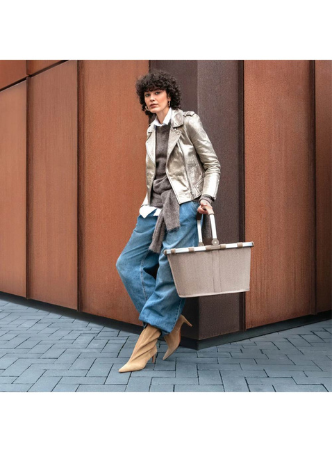 Koszyk na zakupy plażę Reisenthel Carrybag - herringbone mokka
