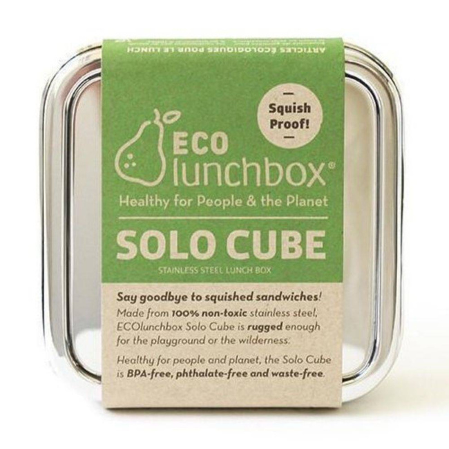 Kwadratowy pojemnik / lunchbox ze stali Solo Cube 621 ml ECOlunchbox 