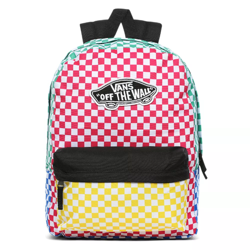 Plecak Vans Realm Checkwork Vans Realm Backpack Vans Grey And Pink