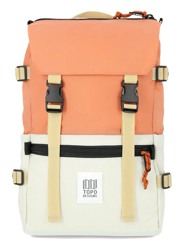bone white / coral