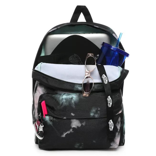 Plecak szkolny Vans Old Skool III - black tie dye + piórnik szachownica