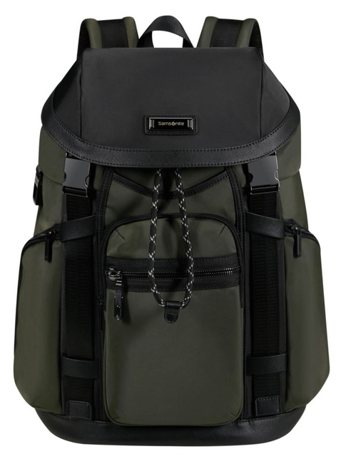 Plecak miejski Samsonite Relyon Backpack 15,6" with flap - green